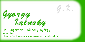 gyorgy kalnoky business card
