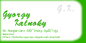 gyorgy kalnoky business card